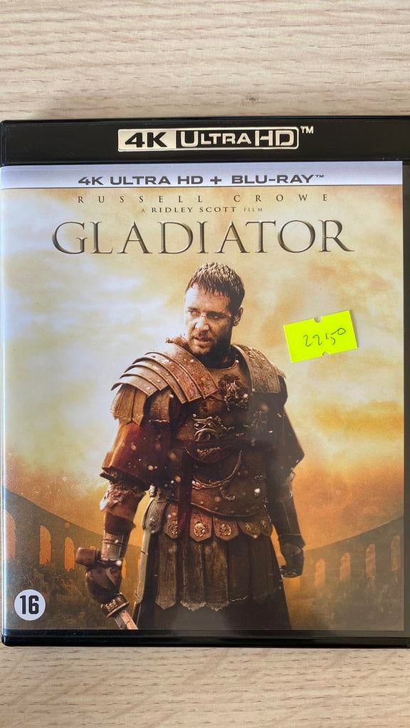 Gladiator 4K blu ray NL versie, Cd's en Dvd's, Blu-ray, Ophalen of Verzenden, Zo goed als nieuw, Avontuur