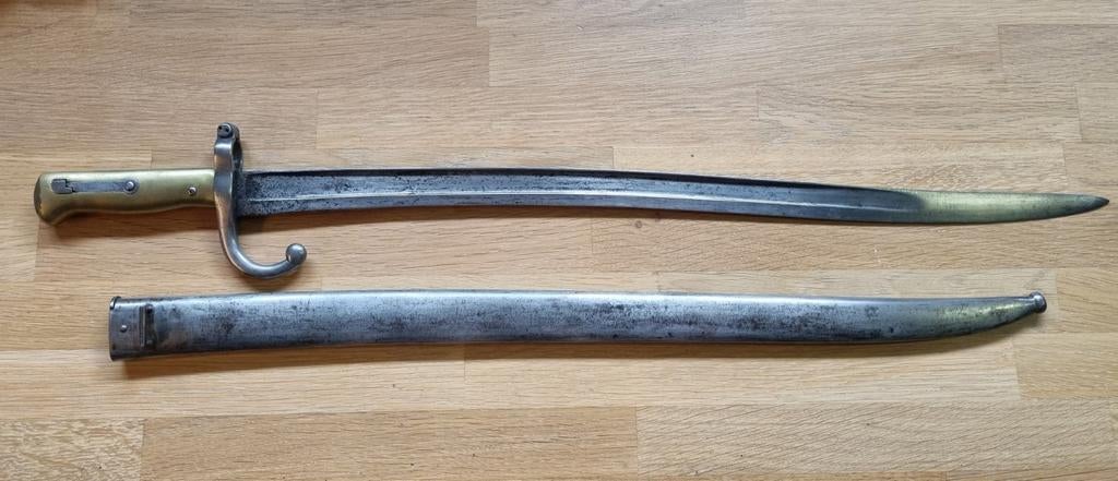 Bajonet Frans model M1866, Ophalen of Verzenden, Landmacht, Overige gebieden, Mes of Dolk