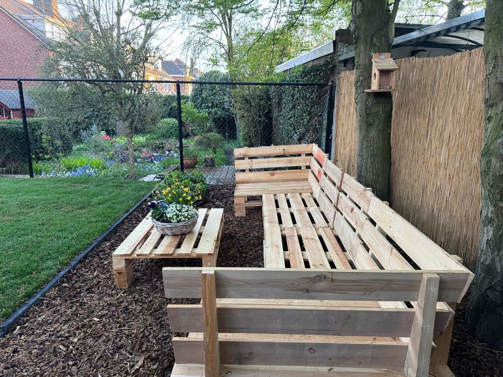 Grote palletbank - Gloednieuw, Ophalen, Nieuw, Loungeset, Bank