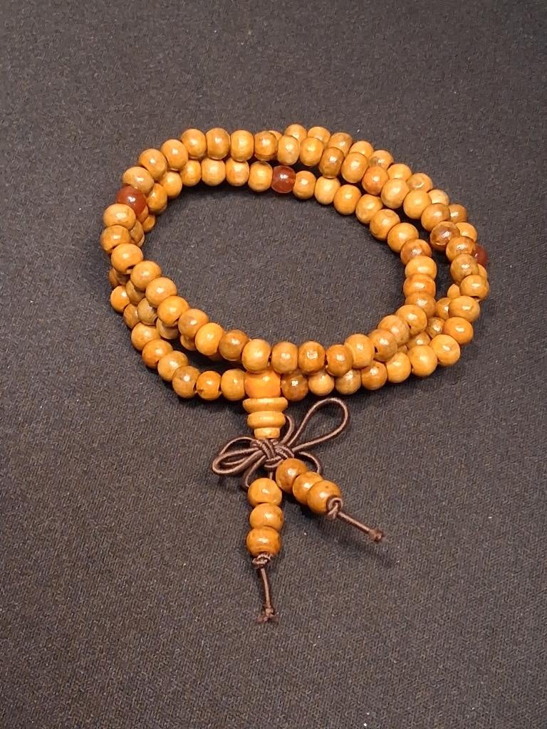 Mala gebedsketting / armband honing geel 6mm, Sieraden, Tassen en Uiterlijk, Kettingen, Ophalen of Verzenden, Nieuw, Geel, Overige materialen