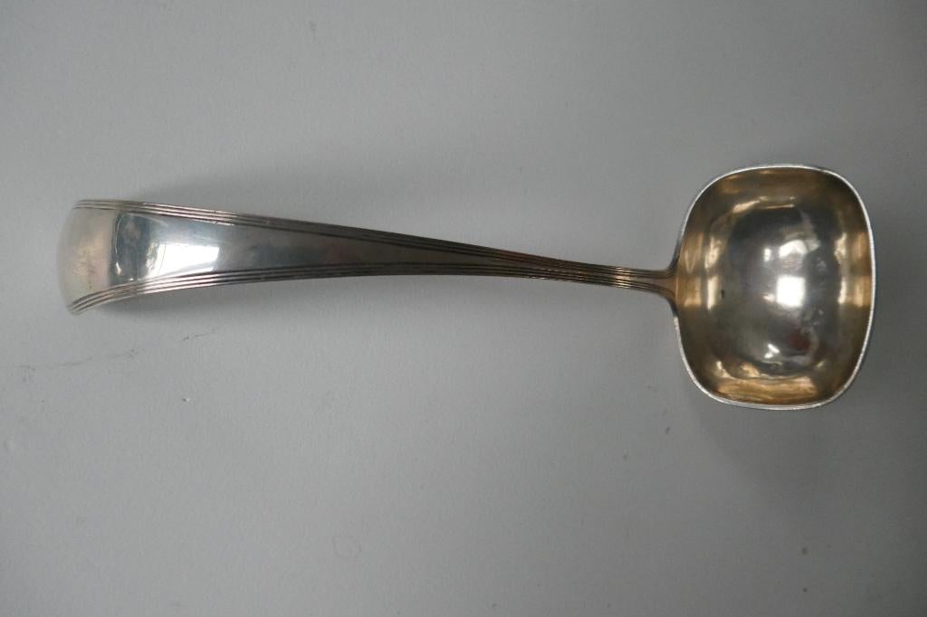 1 zilveren soeplepel jacob helweg 1830 amsterdam, Ophalen of Verzenden, Zilver