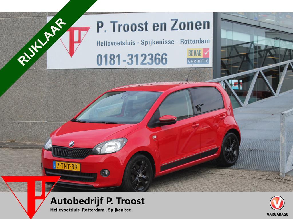 Skoda Citigo 1.0 Greentech Sport Airco/Radio-CD speler/Elekt, Voorwielaandrijving, Stof, Gebruikt, Zwart