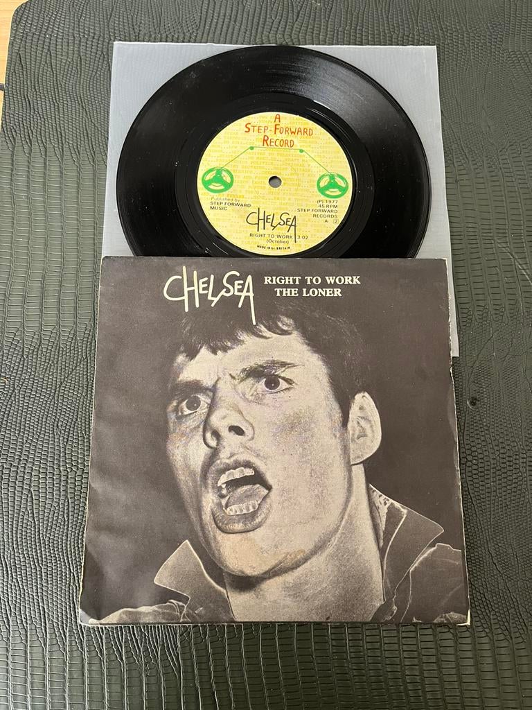 Fraaie punk single Chelsea - Right to Work, Cd's en Dvd's, Vinyl Singles, 7 inch, Single, Ophalen of Verzenden, Zo goed als nieuw