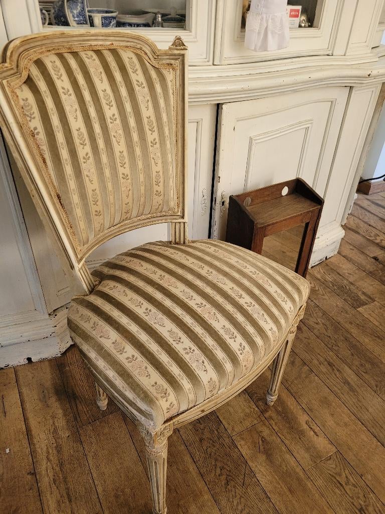 Zeer oude Franse boudoir stoel bureau stoel, Ophalen, Heikant 21 Kaatsheuvel, Overige kleuren, Belle Vieille Brocante