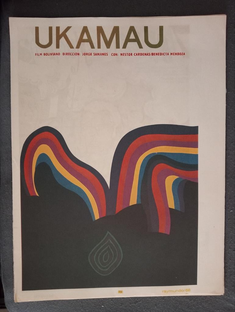 Filmposter affiche Bolivia Cuba 1970, Verzamelen, Ophalen of Verzenden, Gebruikt, A1 t/m A3, Film en Tv