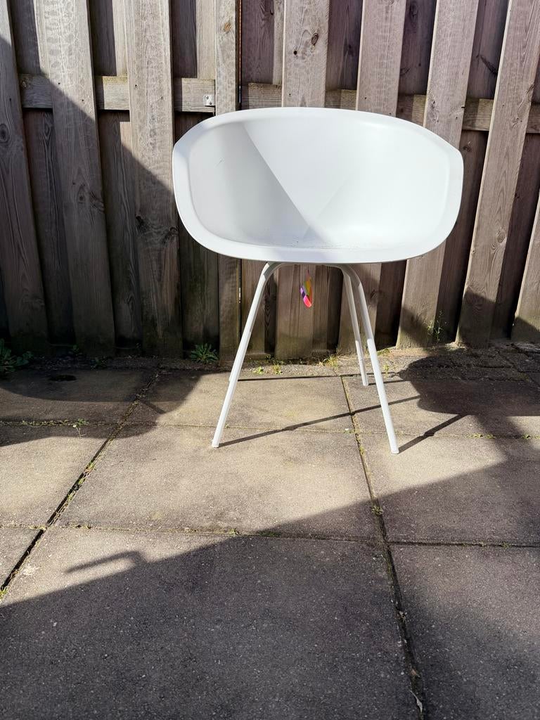 Witte kuipstoel van Norman, Kunststof, Gebruikt, Wit, Ophalen of Verzenden