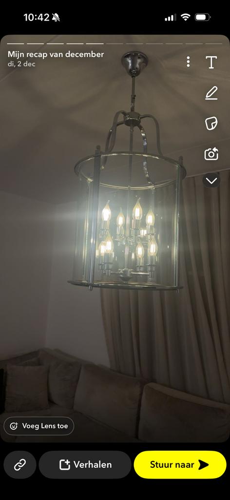 Hanglamp, Ophalen of Verzenden, Zo goed als nieuw, Minder dan 50 cm