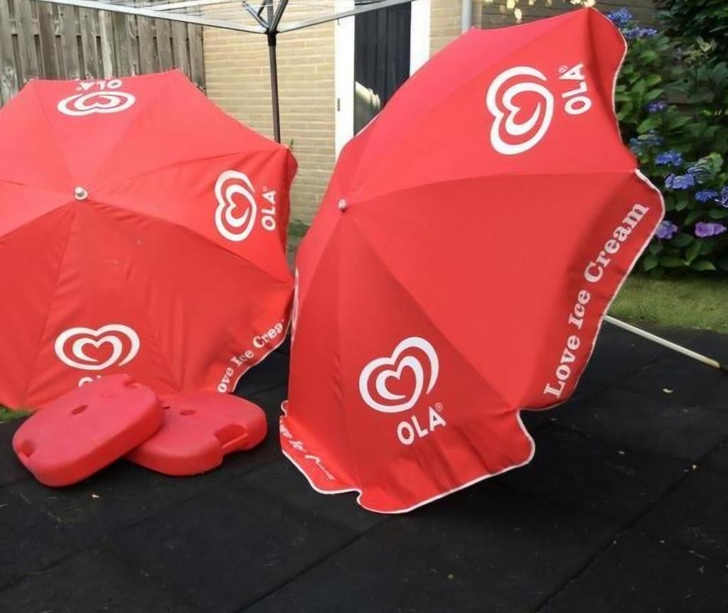 2x Parasol ☀⛱️ Zonnekap Zwembad Strand Tuin Luifel Schaduw, Ophalen, Strandparasol, Verstelbaar