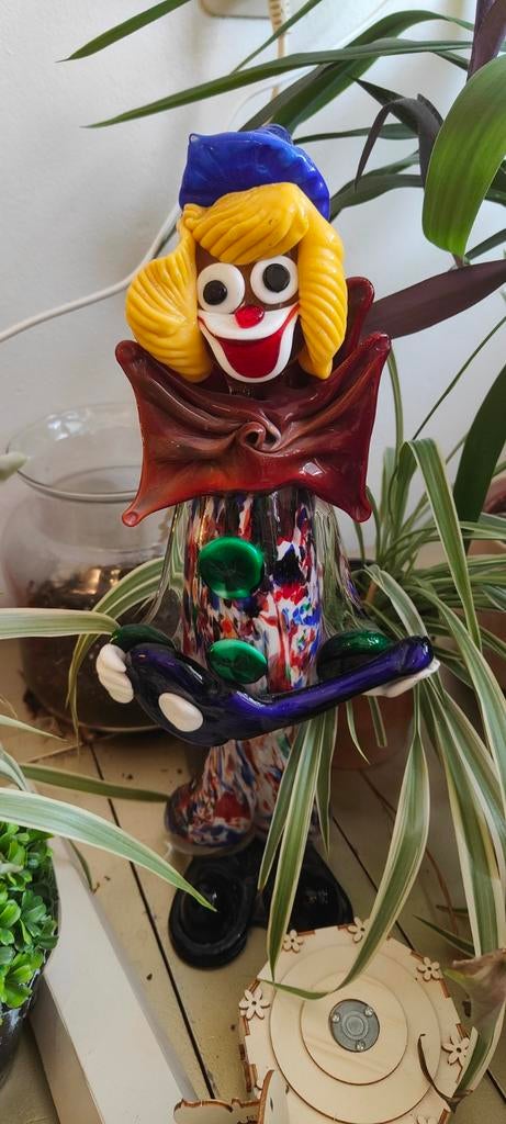 Prachtige Vintage Murano Glazen Clown – Handgeblazen – 42 cm, Tickets en Kaartjes, Eén persoon