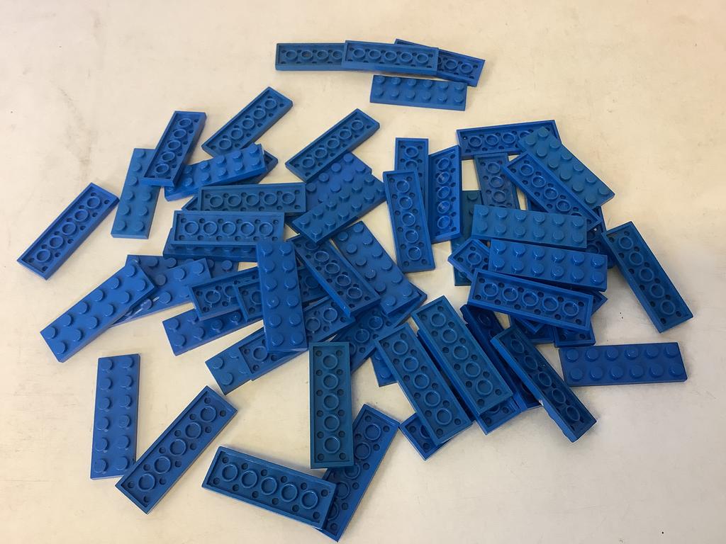 Lego plaat 2x6 blauw, Ophalen of Verzenden, Gebruikt, Losse stenen, Lego