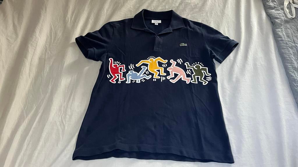 Lacoste x Keith Haring Polo - Donkerblauw - maat S, Kleding | Heren, Ophalen of Verzenden, Zo goed als nieuw, Maat 46 (S) of kleiner