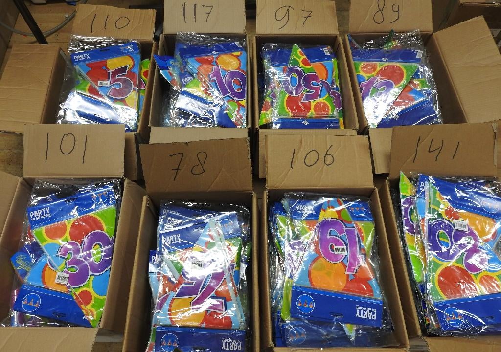 partij feestartikelen, Ophalen, Nieuw