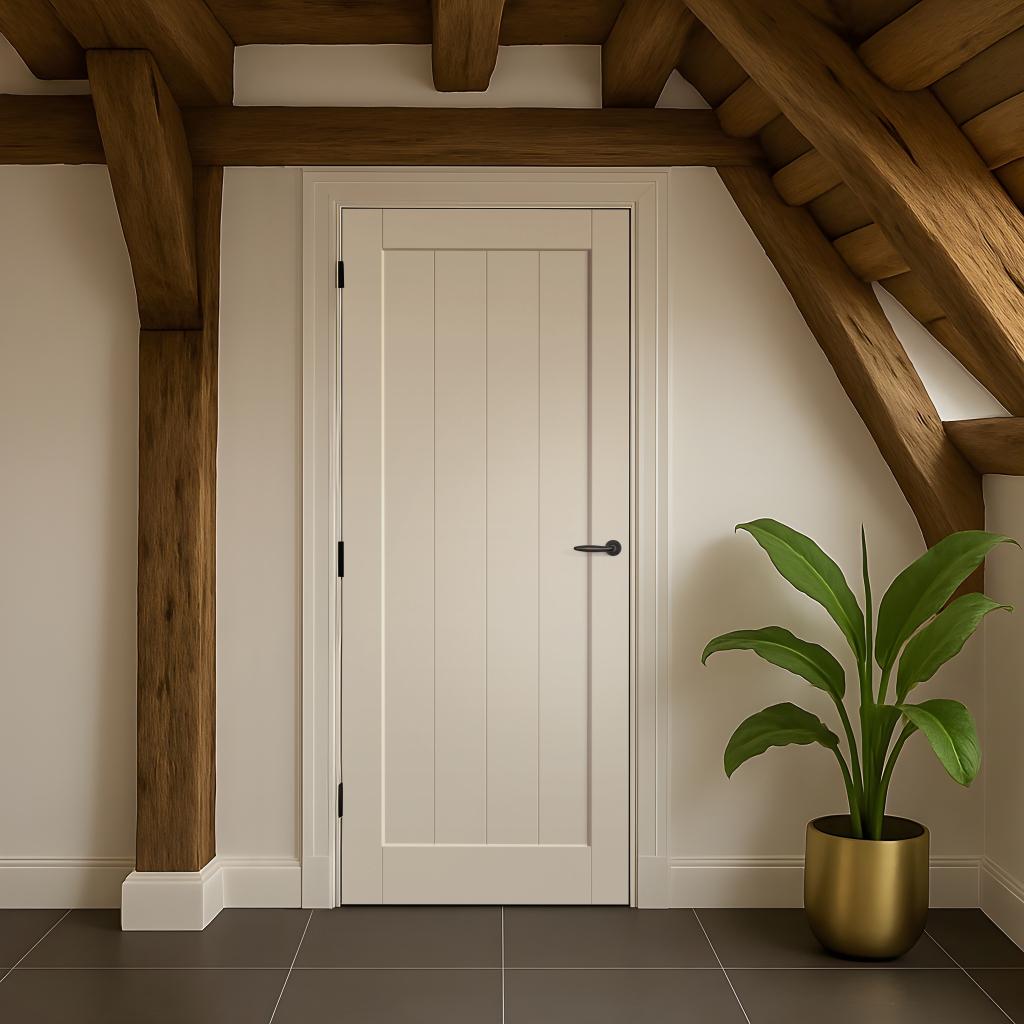 Binnendeur Borger - Witte barndeur - Landelijke deur - NIEUW, Niet ingevuld, Binnendeur, Niet ingevuld, Nieuw