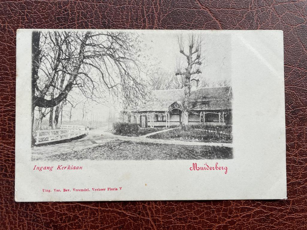 ansichtkaart van Muiderberg, Ingang Kerklaan., Verzenden, Voor 1920