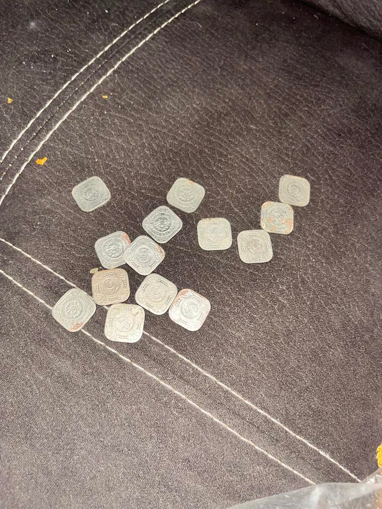 Vierkante 5 cent munten, Postzegels en Munten, Munten | Nederland, Ophalen of Verzenden, 5 cent, Losse munt