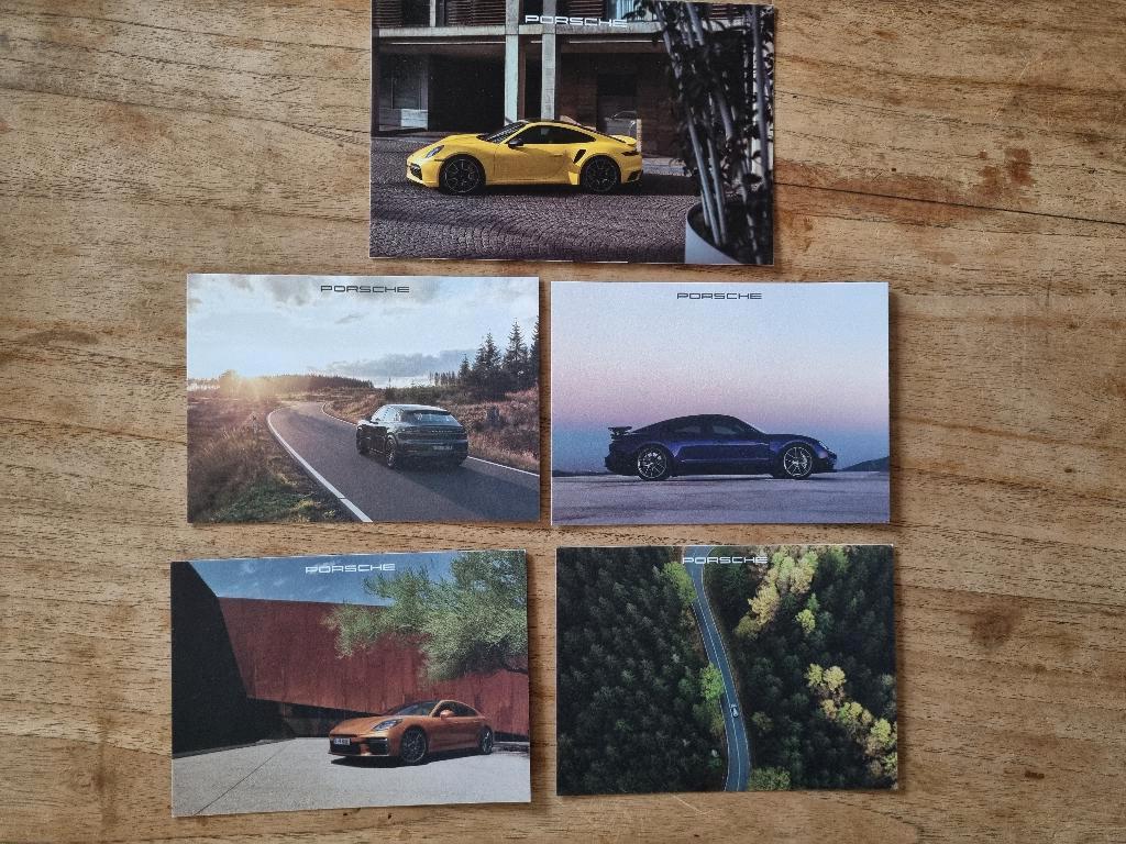 5 Porsche ansichtkaarten, nieuw, nooit gebruikt., Verzenden, Nieuw, Auto's