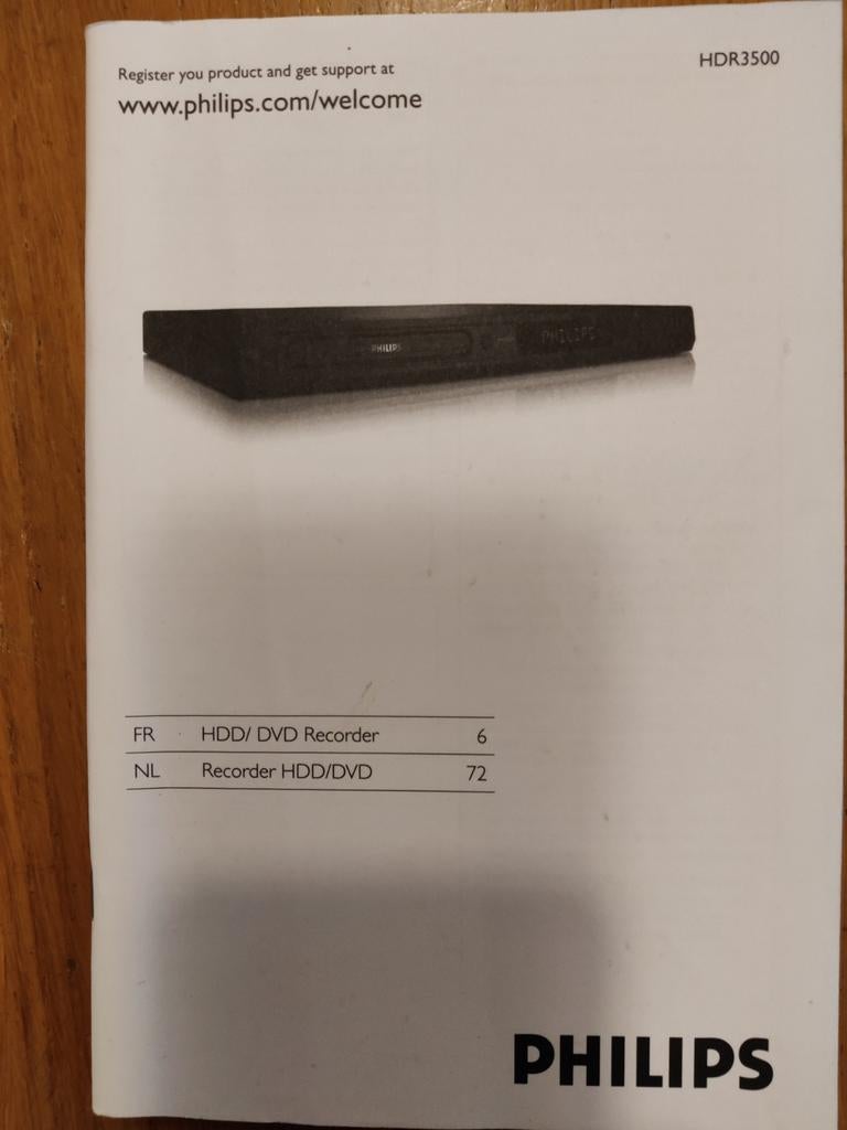 Philips HDR3500 HDD/DVD Recorder, Ophalen, Philips, Gebruikt, Met harddisk