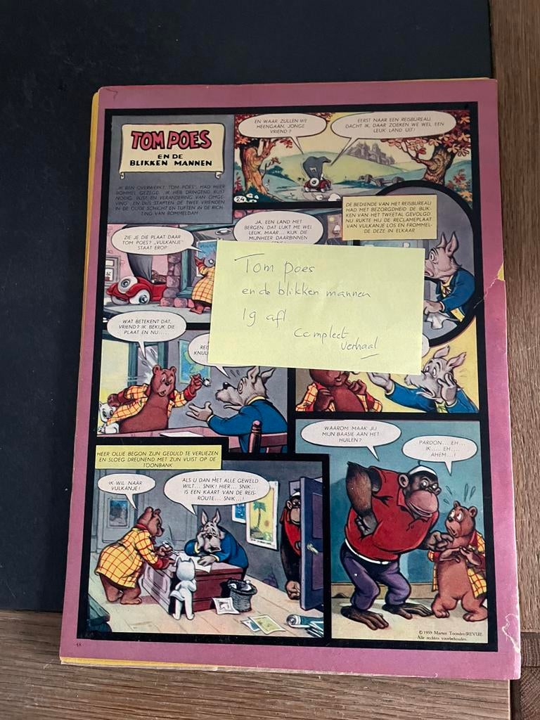 Tom Poes en de blikken mannen (Revue 1959), Complete serie of reeks, Ophalen of Verzenden, Gelezen