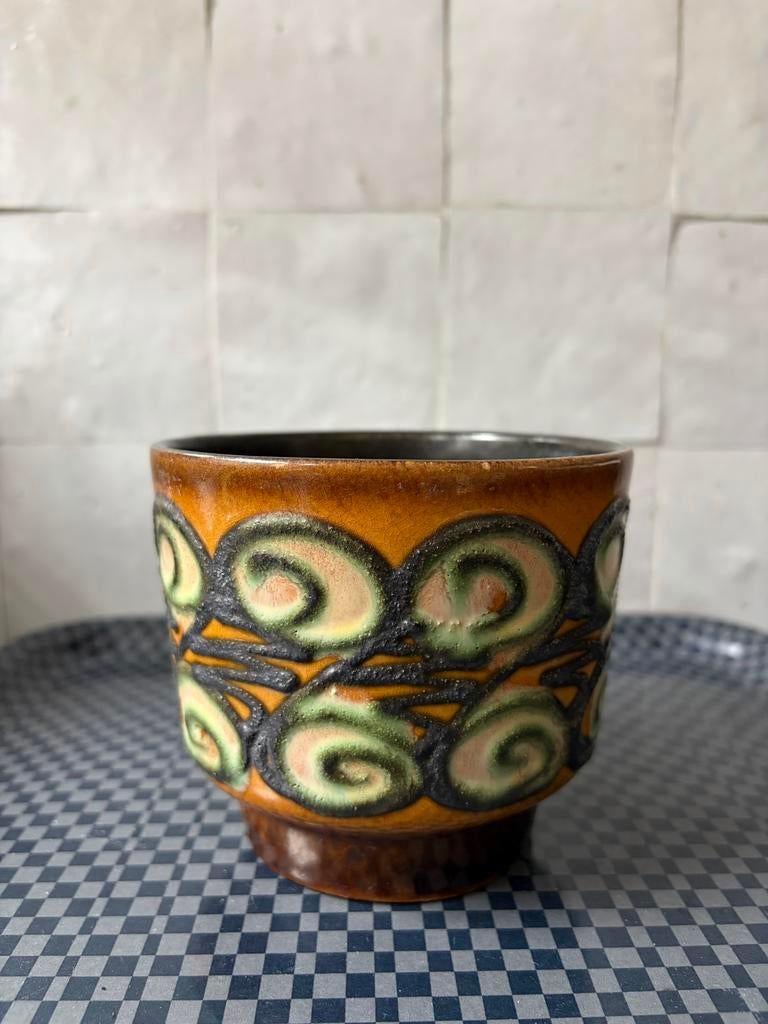 Vintage Strehla bloempot West Germany, Ophalen of Verzenden