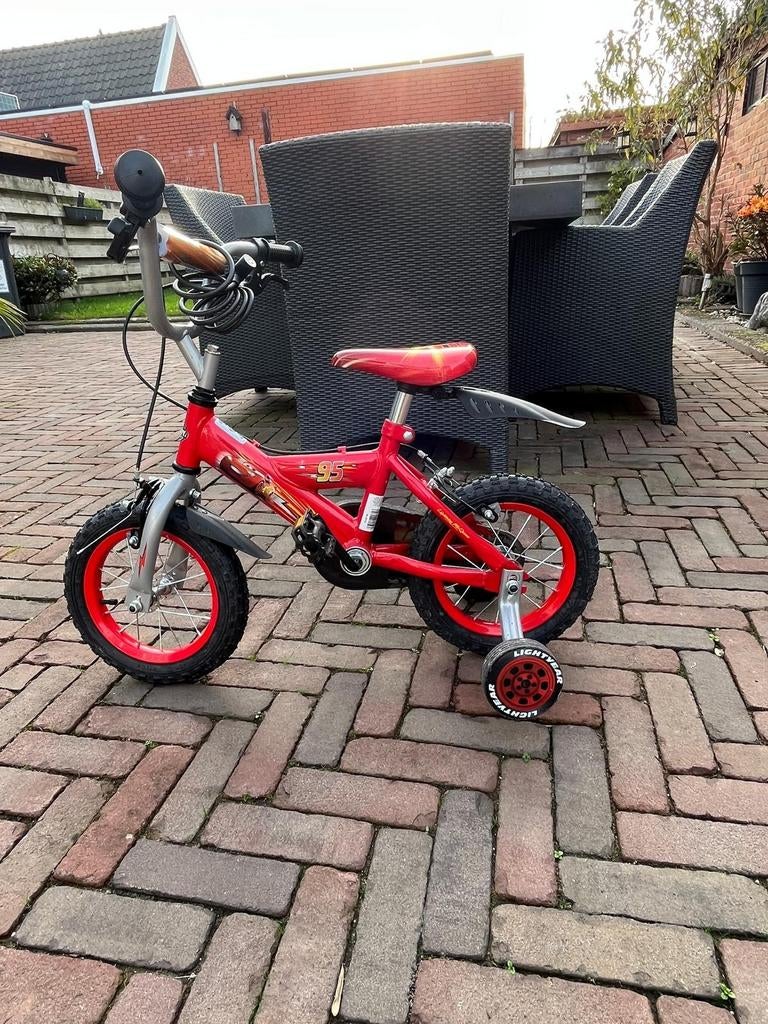 Cars kinderfiets 12 inch met zijwieltjes, Ophalen