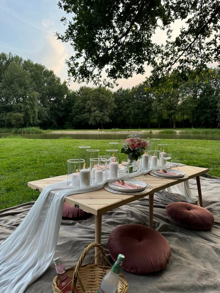 Inklapbare picknicktafel - Ideaal voor buiten, Tuin en Terras, Picknicktafels, Ophalen of Verzenden, Zo goed als nieuw, Inklapbaar