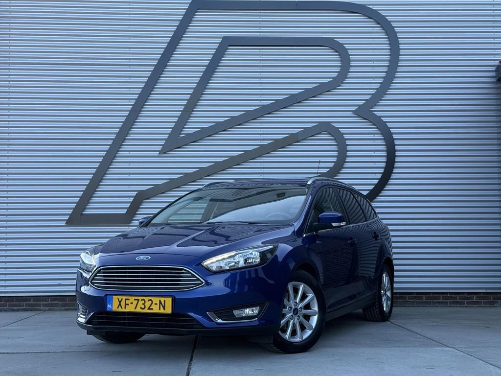 Ford Focus Wagon 1.0 Titanium 1e Eigenaar|Navi|Trekhaak|Clim, Auto's, Gebruikt, Euro 6, Blauw, Bluetooth