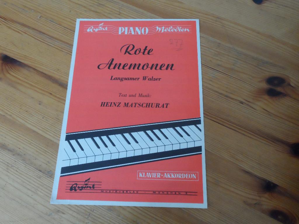 Rote Anemonen - Heinz Matschurat, Accordeon, Gebruikt, Ophalen of Verzenden, Artiest of Componist