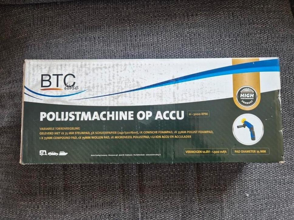 BTC Line Accu Polijstmachine Compleet - Draadloos Polijsten, Ophalen of Verzenden