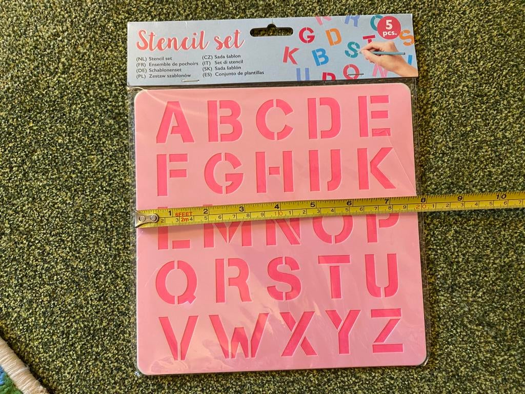 Stencil Set met 5 sjablonen, Ophalen of Verzenden, Zo goed als nieuw, Materiaal