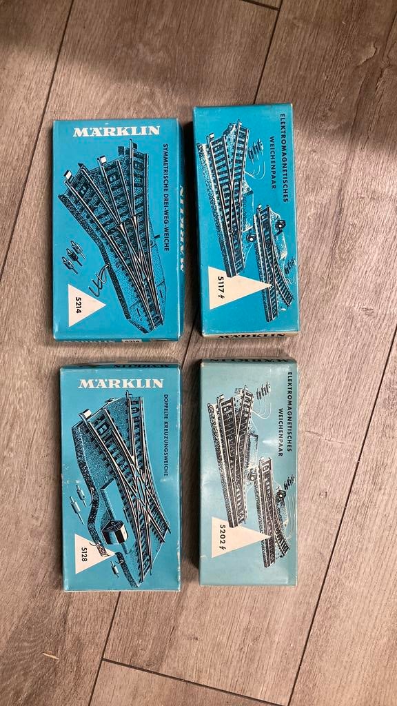 Marklin rails wissels 3wegwissel en kruiswissel, Hobby en Vrije tijd, Modeltreinen | H0, Wisselstroom, Gebruikt, Rails, Ophalen of Verzenden