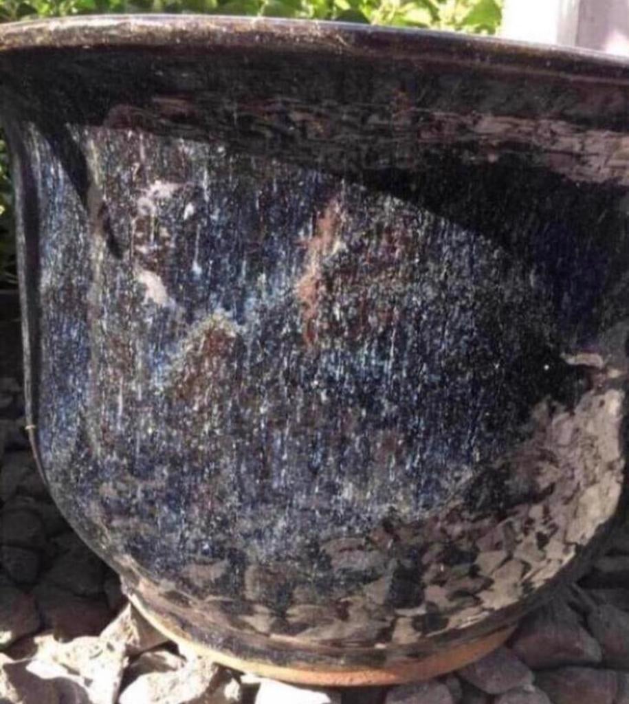 Grote geglazuurde terracotta bloempotten bak vorstbestendig, Tuin en Terras, Bloempotten, 40 cm of meer, Rond, Ophalen of Verzenden