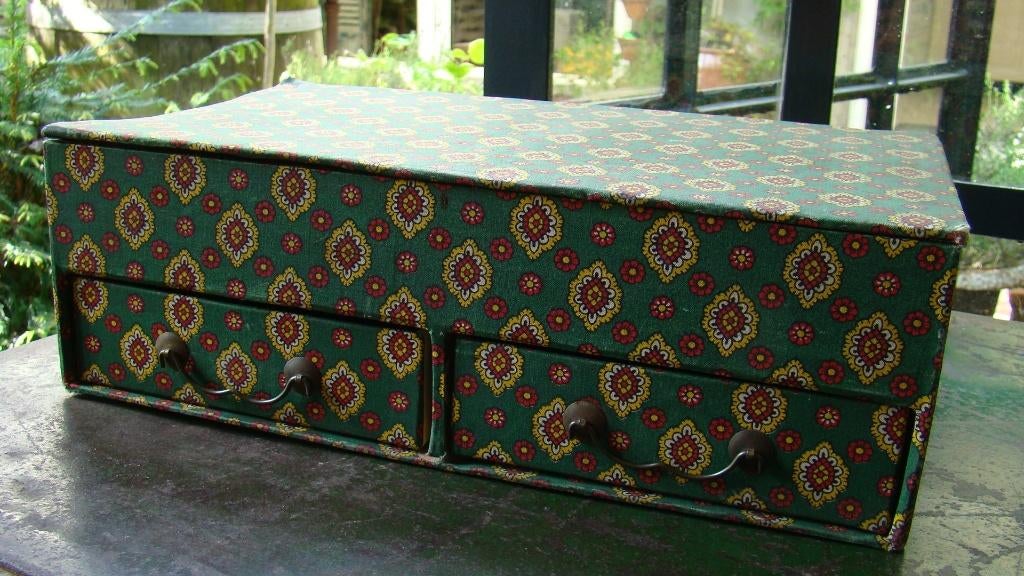 oude Franse stoffen fournituren doos, Ophalen of Verzenden