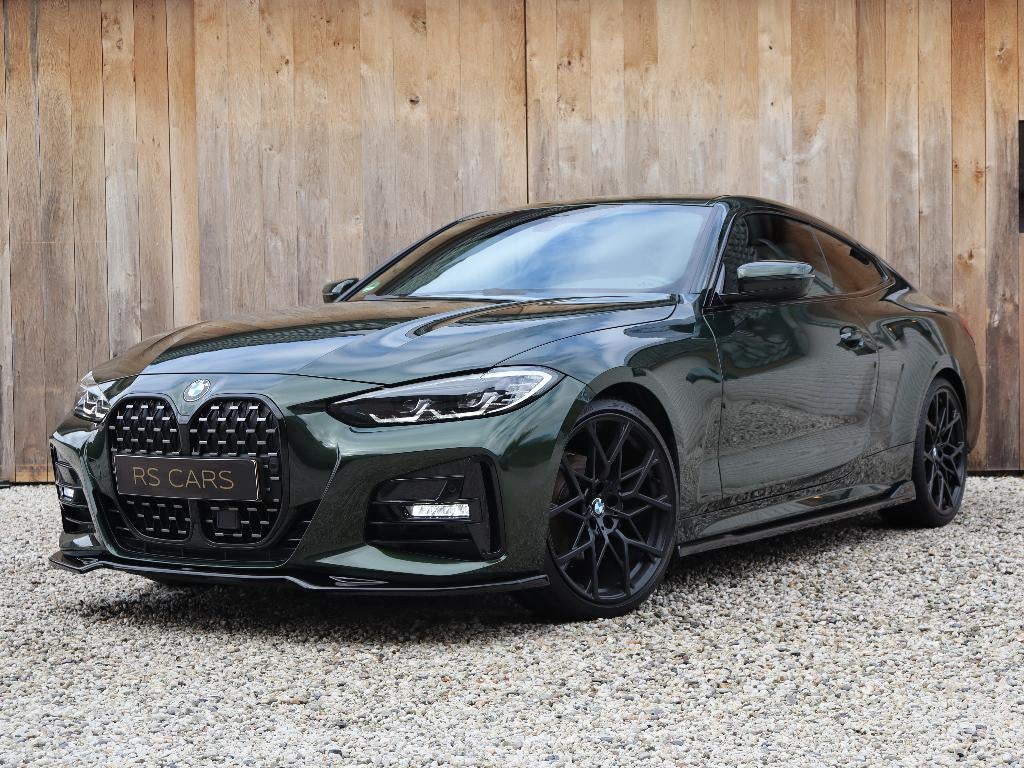 BMW 4-Serie 420i M 184pk Aut 2021 M440i pakket Sanremo Grün, 1998 cc, 4 stoelen, Bedrijf, 1500 kg