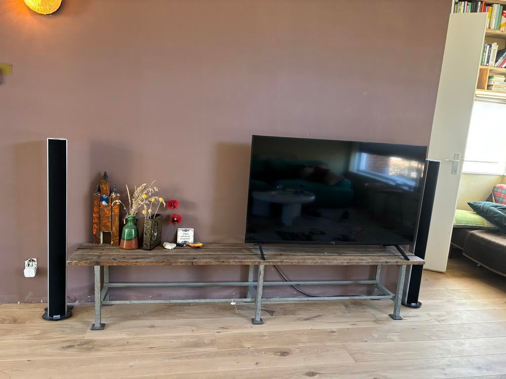 Vintage bankje, tv meubel, tuinbankje.., Ophalen, Gebruikt, 150 tot 200 cm, Minder dan 100 cm