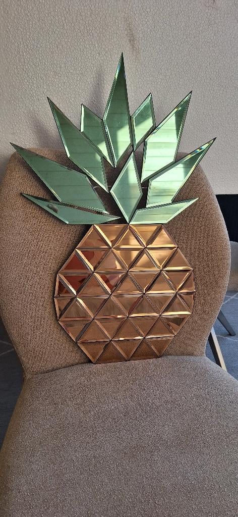 Ananas spiegel, Minder dan 50 cm, Ophalen of Verzenden, Zo goed als nieuw, Minder dan 100 cm