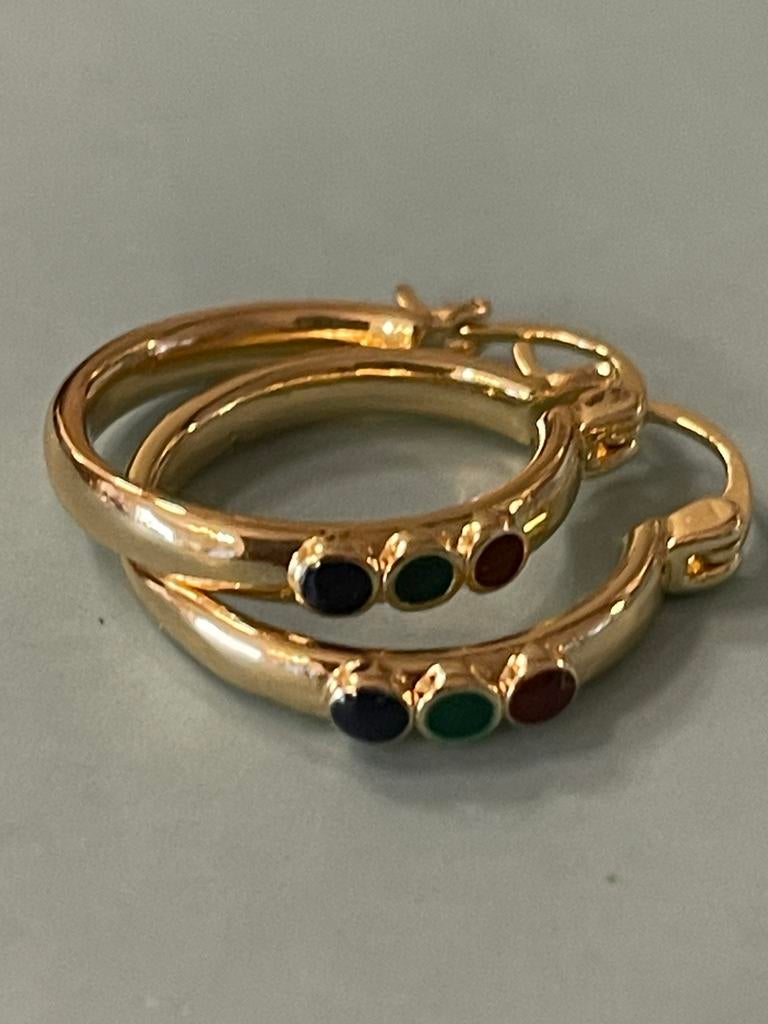 Mooie creolen met steentjes, Overige materialen, Hangers, Nieuw, Ophalen of Verzenden