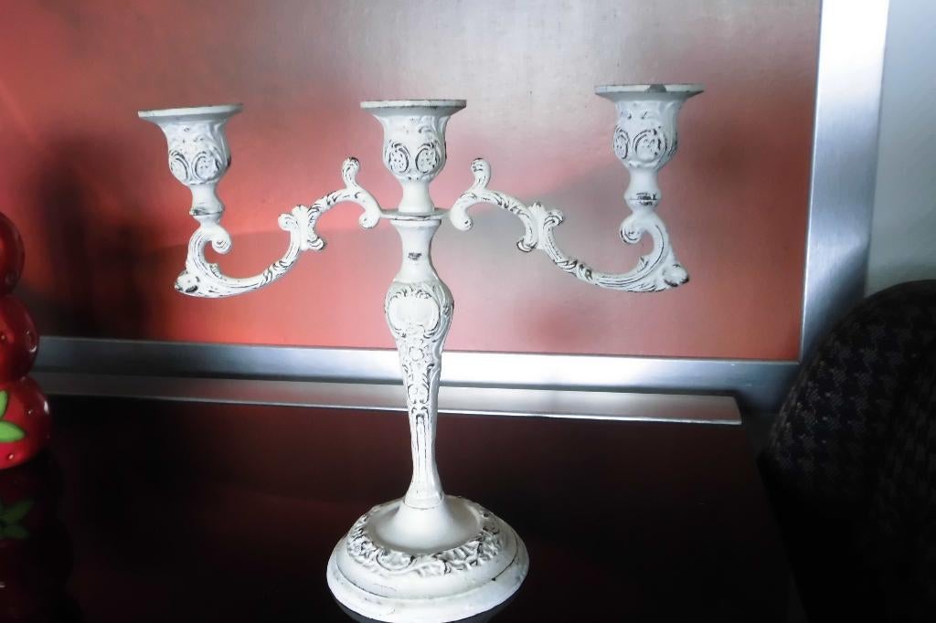 kandelaar van ijzer, Ophalen of Verzenden, Metaal, Minder dan 25 cm