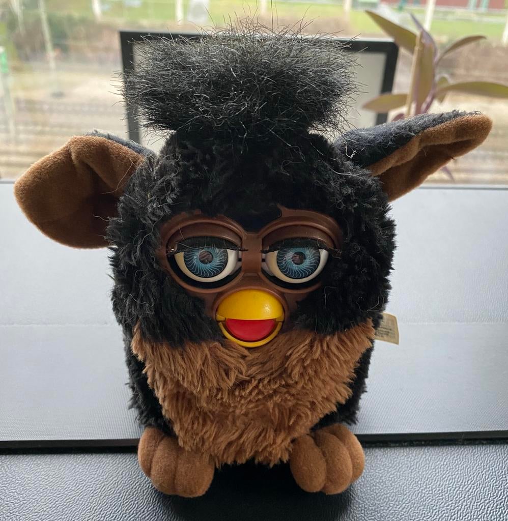(NIET WERKEND) Vintage Furby 1998 Zwart/Bruin, Ophalen of Verzenden, Gebruikt