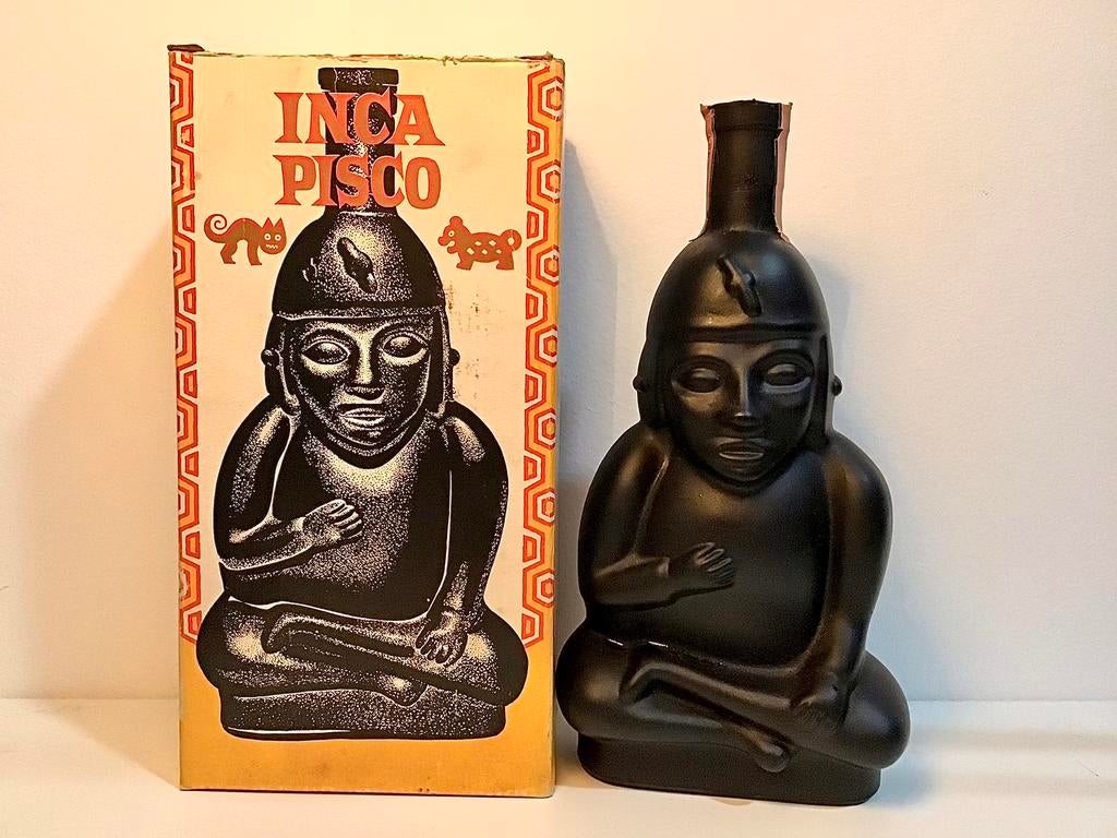 Vintage Inca Pisco fles 1970s met originele doos, Antiek en Kunst, Ophalen of Verzenden