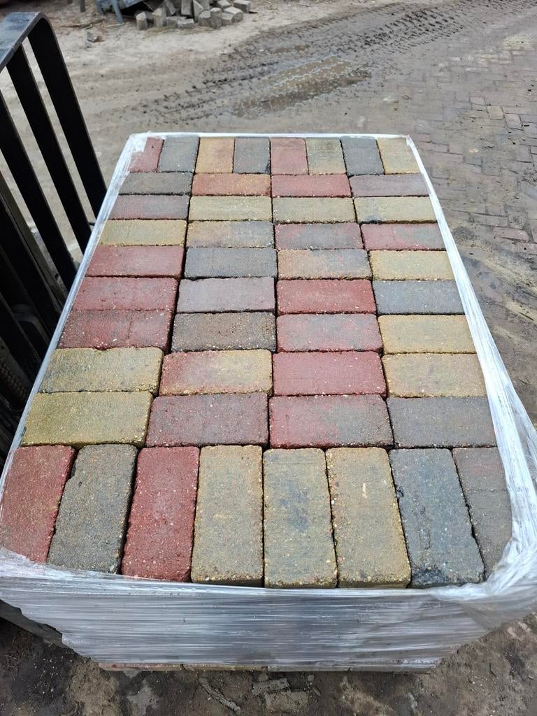 36m² bkk 10x20cm bont, gebruikt, op pallet, Tuin en Terras, Tegels en Klinkers, Ophalen of Verzenden, Beton, Terrastegels