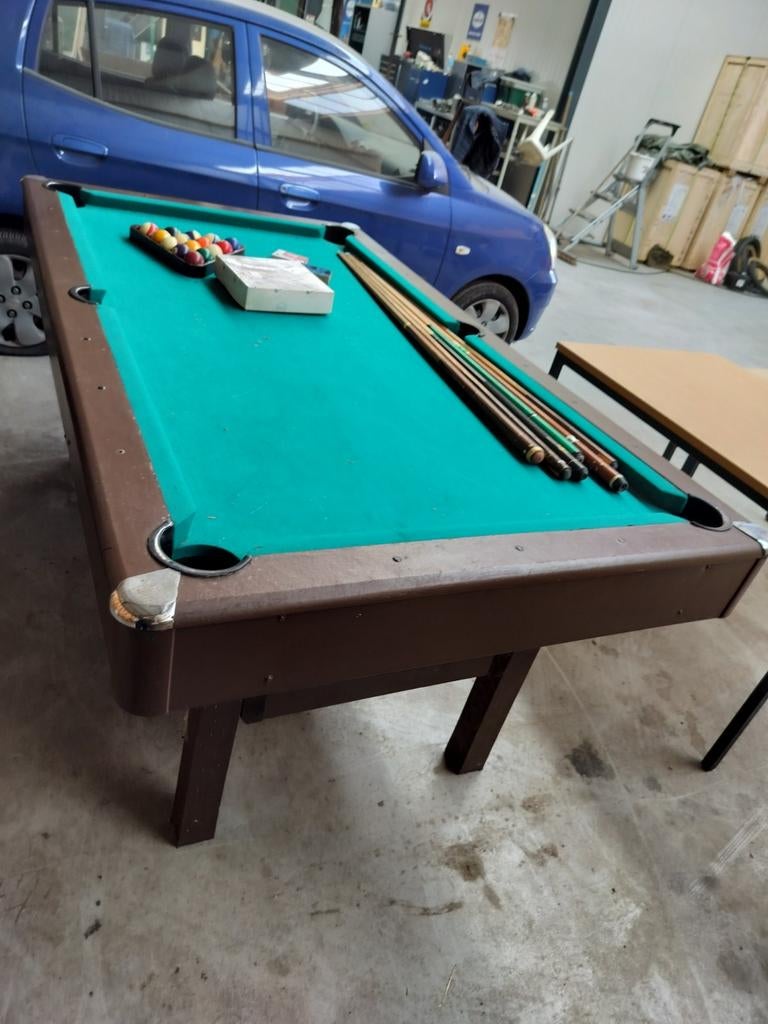 Pooltafel met toebehoren - heeft wat liefde nodig, Ophalen, Gebruikt, Pooltafel