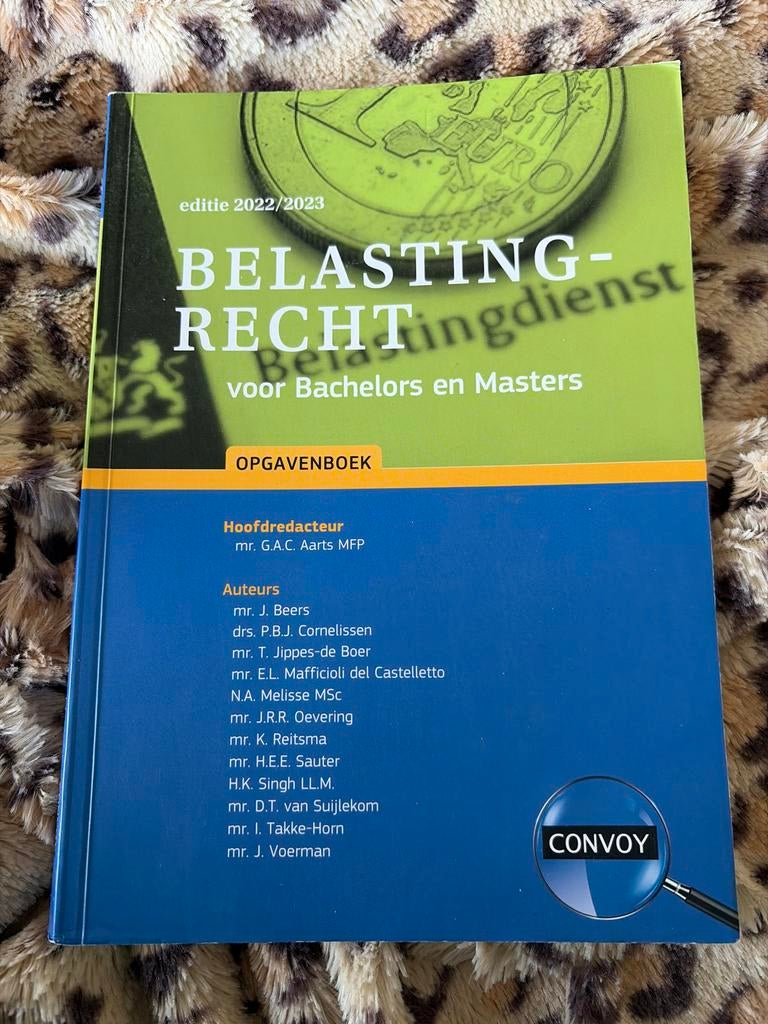 Belastingrecht voor Bachelors en Masters Opgavenboek, Ophalen of Verzenden, Gamma, Zo goed als nieuw, HBO