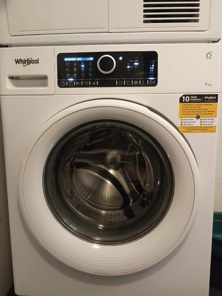 Whirlpool 6th sense Wasmachine, Witgoed en Apparatuur, Wasmachines, Gebruikt, Voorlader, 6 tot 8 kg, 85 tot 90 cm, 1200 tot 1600 toeren
