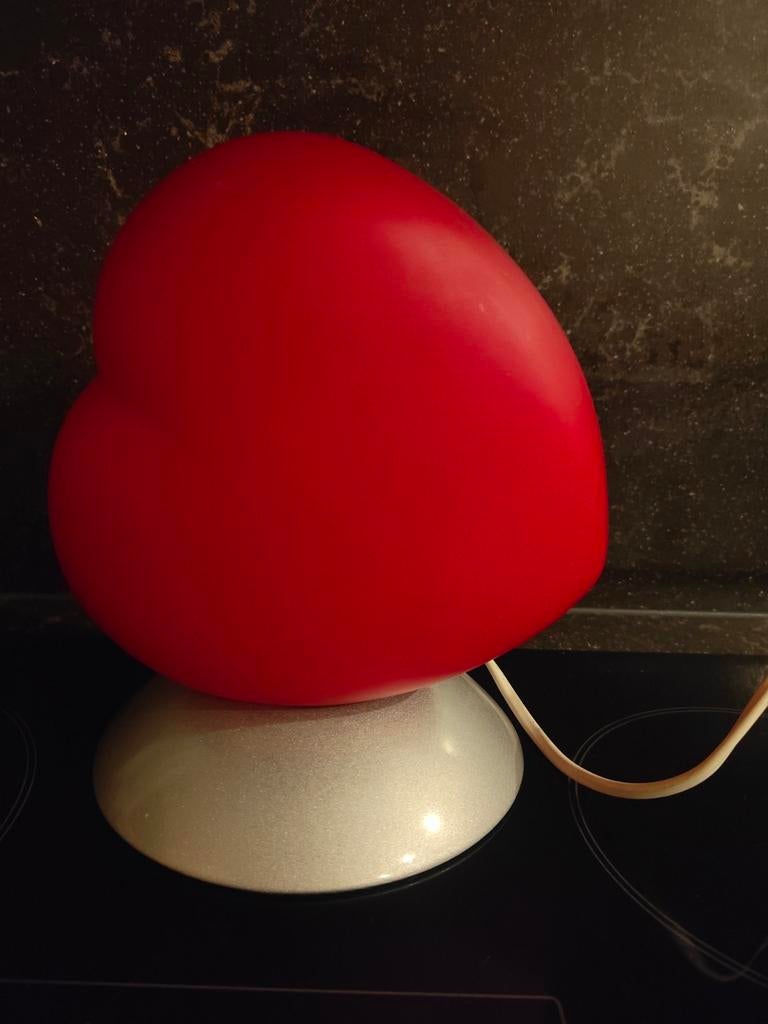 IKEA GART rode hartvormige lamp - sfeervolle verlichting, Gebruikt, Ophalen of Verzenden, Glas, Minder dan 50 cm
