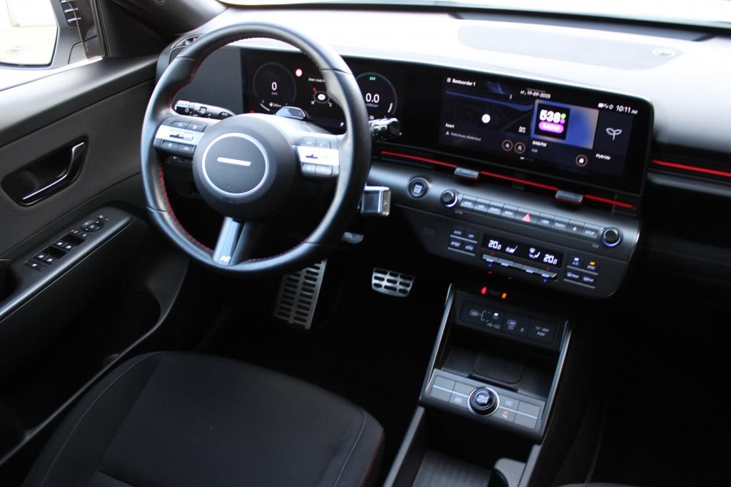 Hyundai KONA 1.6 GDI HEV N Line Ed. | Parkeercamera | 18 Inc, 1350 kg, Stof, Gebruikt, Zwart