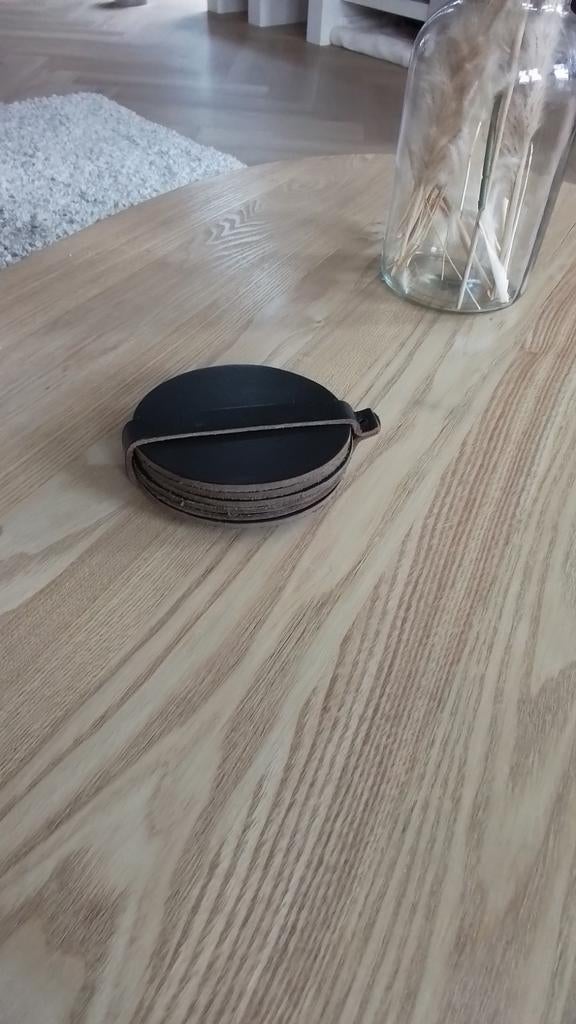 6 leren onderzetters, Ophalen of Verzenden, Zo goed als nieuw, Glas of Kopje