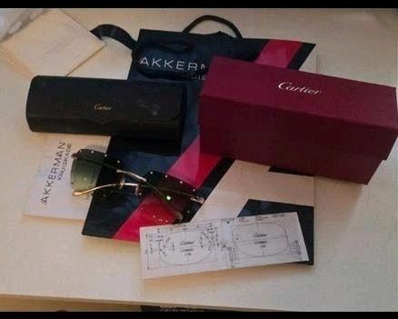 Cartier bril MET BON HIJ IS ORIGINEEL!, Ophalen of Verzenden, Zo goed als nieuw, Zwart, 80 tot 90 cm