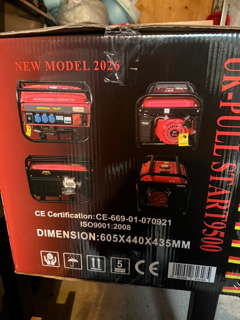 Generator 9500W Benzine 220/380V Nieuw in Verpakking, Ophalen of Verzenden, Nieuw