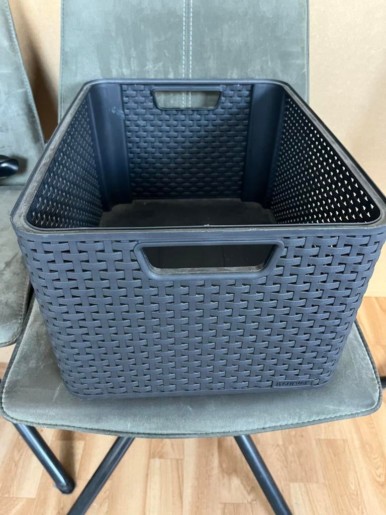 Curver mand antraciet, Ophalen, Zo goed als nieuw, Rechthoekig, Kunststof