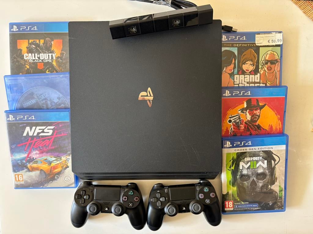 PlayStation 4 Pro 1TB + 2 Controllers + Camera + 6 Games, Spelcomputers en Games, Spelcomputers | Sony PlayStation 4, Met games
